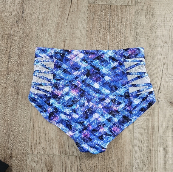 Torrid High-Rise Lattice-Side Swim Bottom - Picture 3 of 6